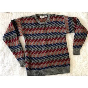 Vtg. Together! Wool Blend Sweater Pullover Crew Neck Knit Retro Size XL Grampa
